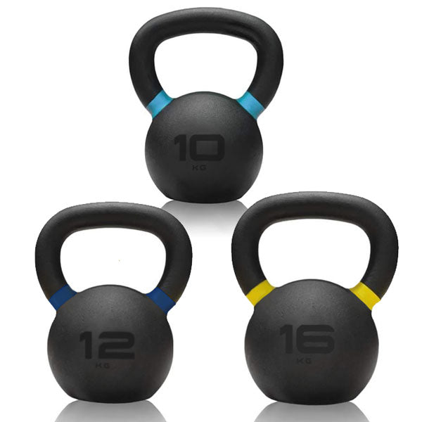 Pre Order - Expected Late April | Classic Cast Iron Kettlebell Intermediate Pack (10,12,16)