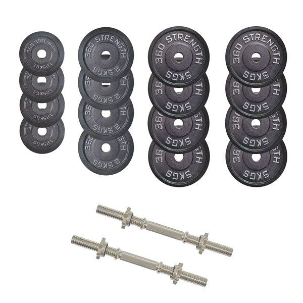 60kg Standard Dumbbell and Weights Package Little Bloke Fitness