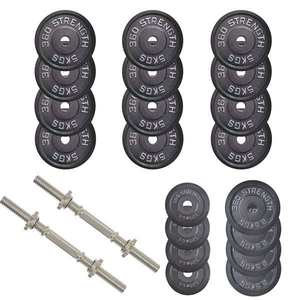 80kg Standard Dumbbell & Weights Package
