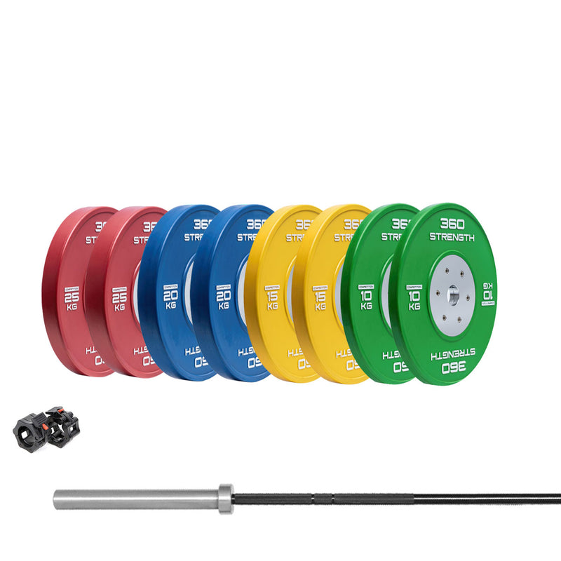 160kg Calibrated Competition Bumper and Bar Package