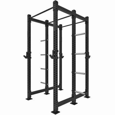 1RM Double Sided Commercial Power Rack w Storage & Flat Incline Bench & Flat Bench Image 2