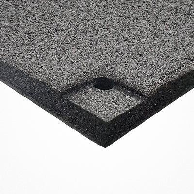 20mm EPDM Flat Bottom Rubber Gym Flooring - 40% Grey Fleck - with Connectors