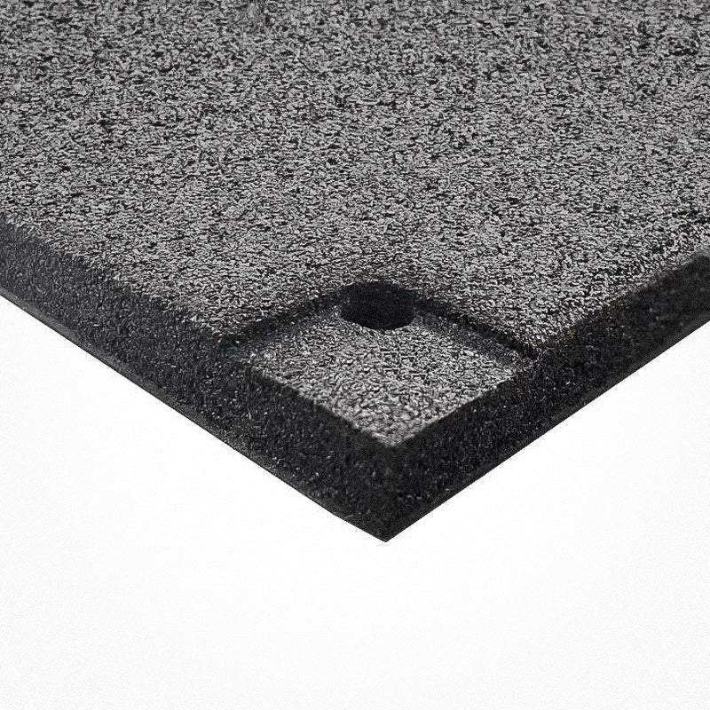 20mm EPDM Flat Bottom Rubber Gym Flooring - 40% Grey Fleck - with Connectors