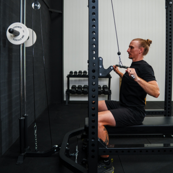 360 Strength Light Commercial Power Rack with Lat Pulldown / Low Row