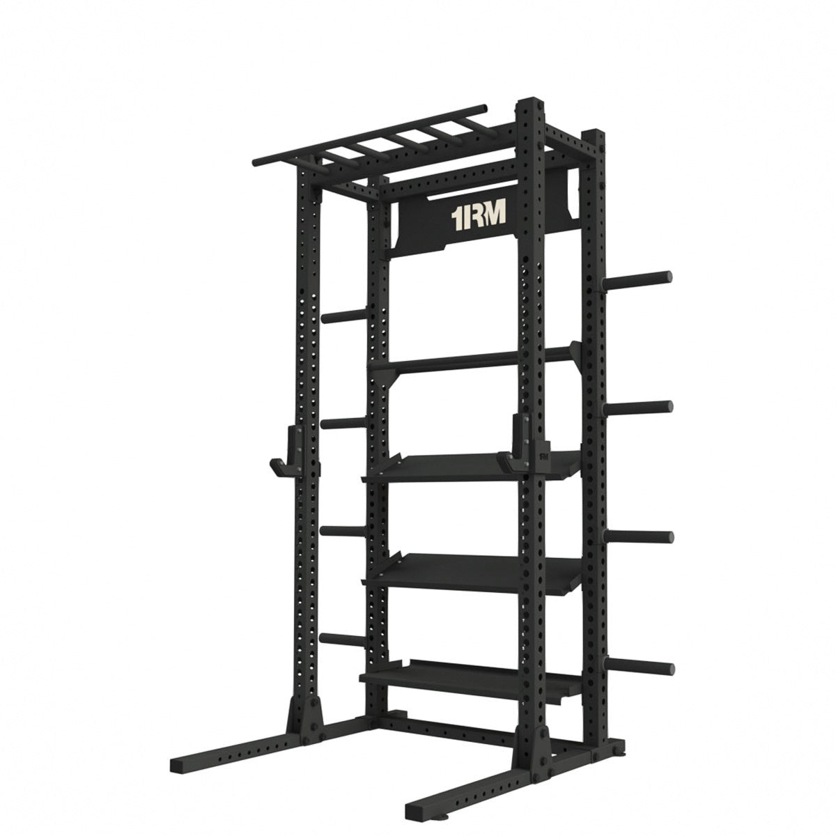 Transparent Squat Rack Commercial Squat Rack Multi-Grip Chin & Storage| Little Bloke Fitness
