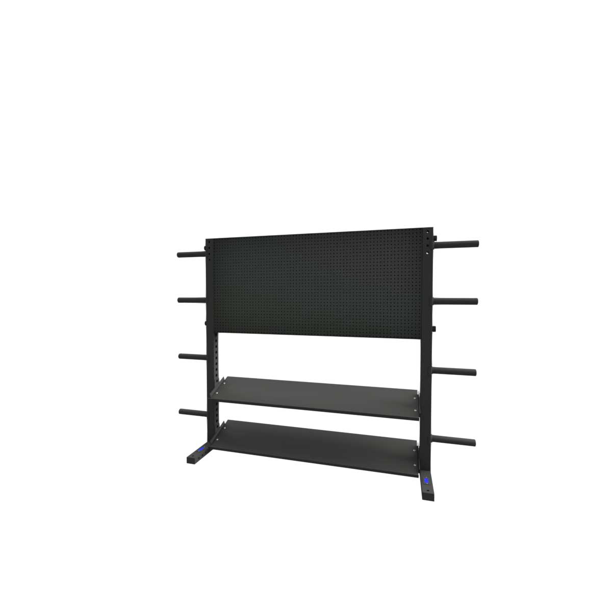 Gym Equipment Storage System with Pegboard and Plate Storage Rack ...