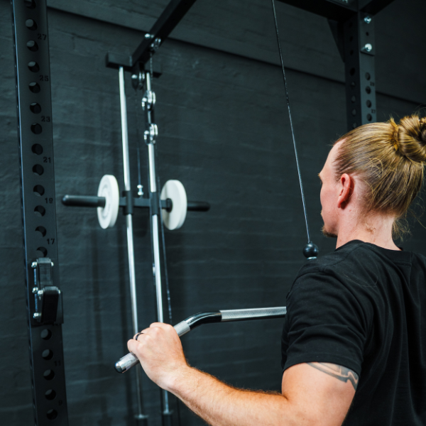 360 Strength Light Commercial Power Rack with Lat Pulldown / Low Row