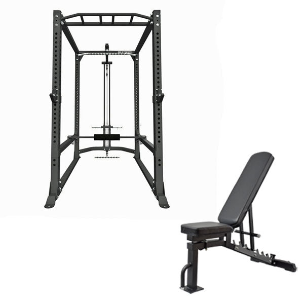 360 Strength Power Rack + Lat Pulldown + FID Bench Package