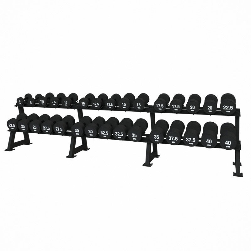 5-40kg CPU Dumbbells & Triple Bay Storage Rack