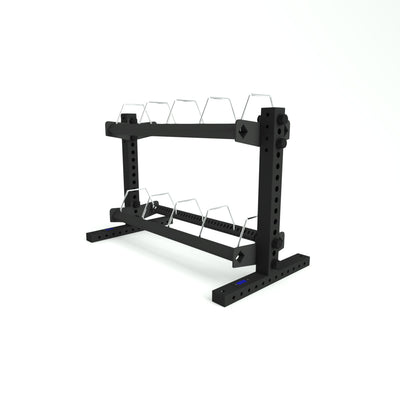 1RM 2-Tier Bumper Plate Storage Rack - Adjustable