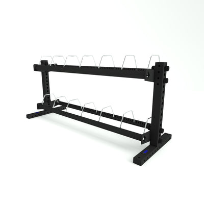 1RM 2-Tier Bumper Plate Storage Rack - Adjustable | Wide