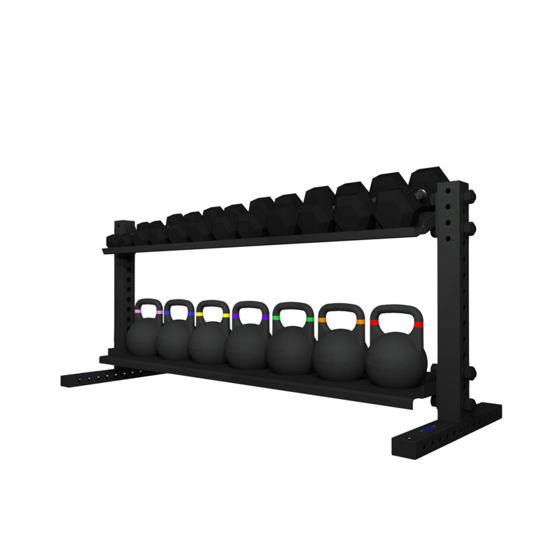 Relaxed Rack 1RM 2 Tier Mixed Storage Rack | Little Bloke Fitness