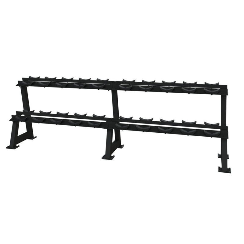 Round Head Dumbbell 2-Tier Double Bay Storage Rack