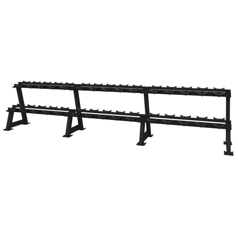 Pre Order - Expected Mid August | Round Head Dumbbell 2-Tier Triple Bay Storage Rack
