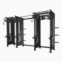 1RM Ebony Double Functional Trainer Rack Side by Side