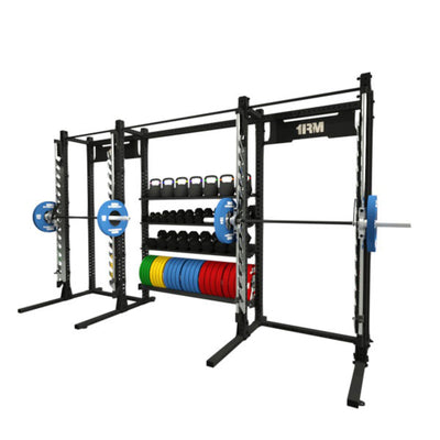 1RM Double Smith Machine with Storage Shelves Image 2