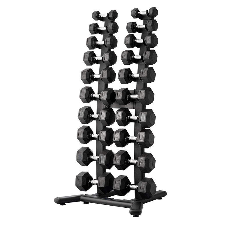 2.5-25kg Pro Hex Dumbbells with Storage Tower