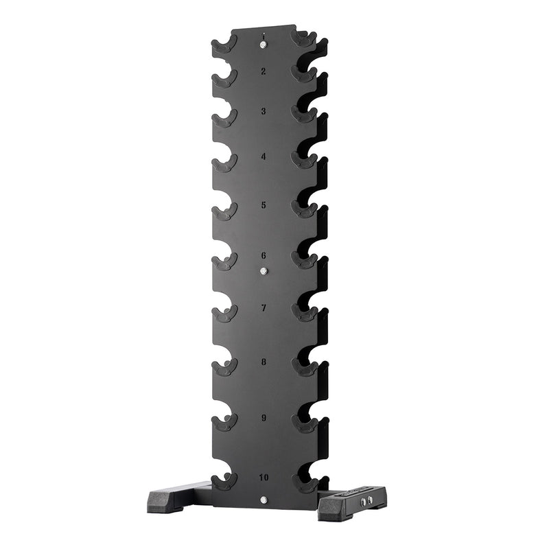 Pre Order - Expected Late May | 1-10kg Rubber Hex Dumbbell Set WITH Compact Rack