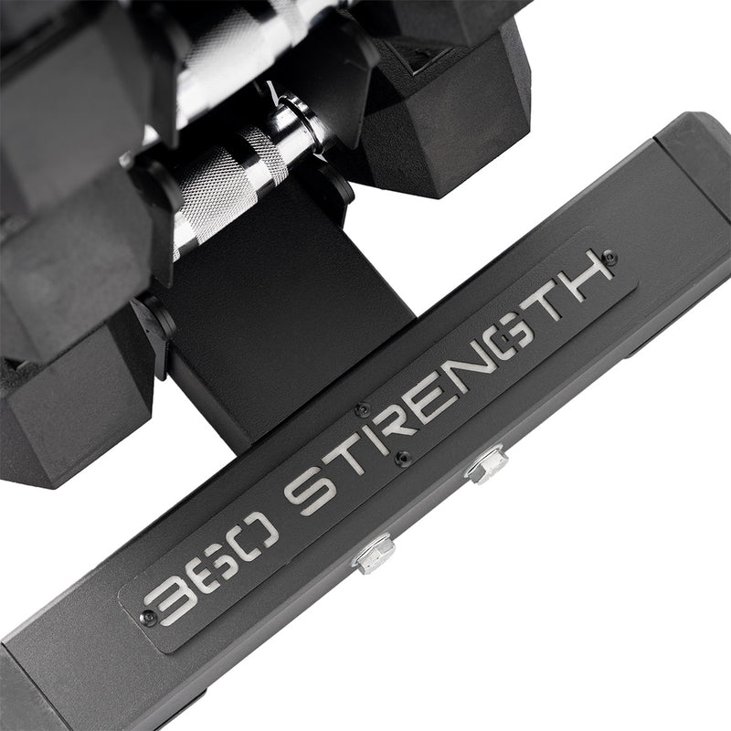 1-10kg Rubber Hex Dumbbell Set WITH Compact Rack Image 6
