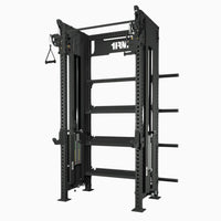 1RM Ebony Functional Trainer Rack with Built-In Storage