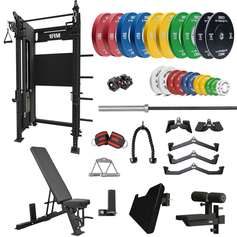 Ebony Functional Rack Loaded Gym Package