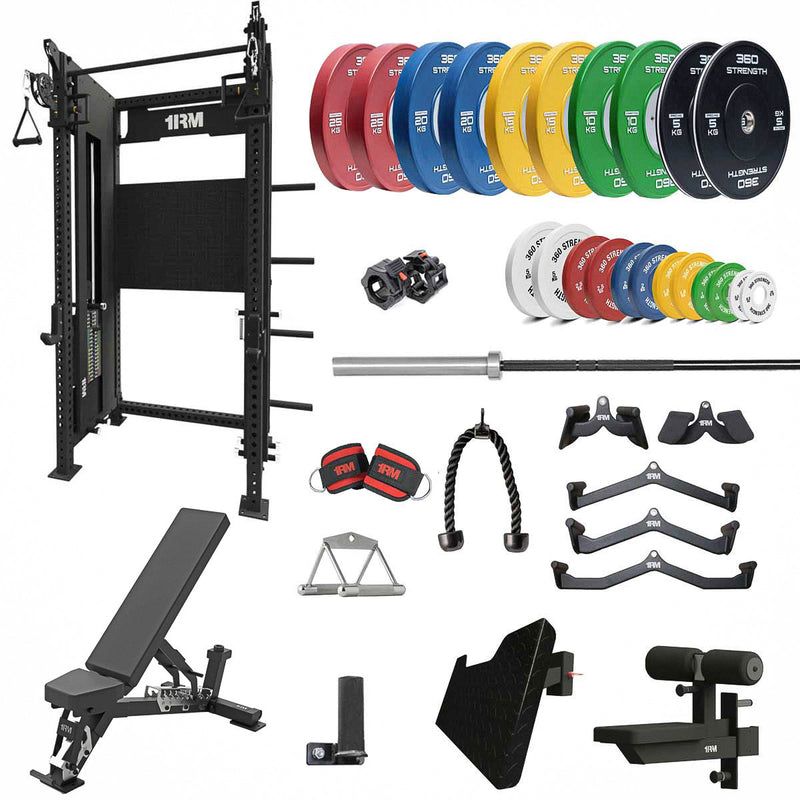 Ebony Functional Rack Loaded Gym Package