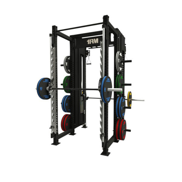 Smith Machine Ball Rack Functional Rack & Smith Machine Combo w Storage | Little Bloke Fitness