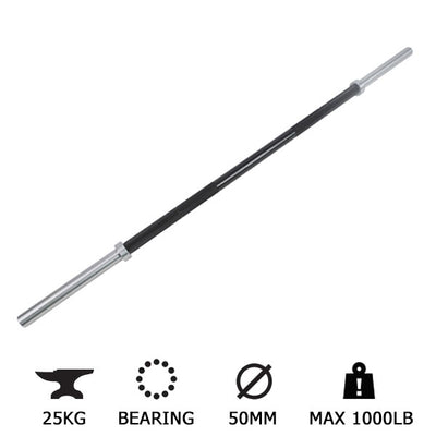 360 Strength PRO Fat Barbell (Hard Chrome - Black/Silver - Bearings)