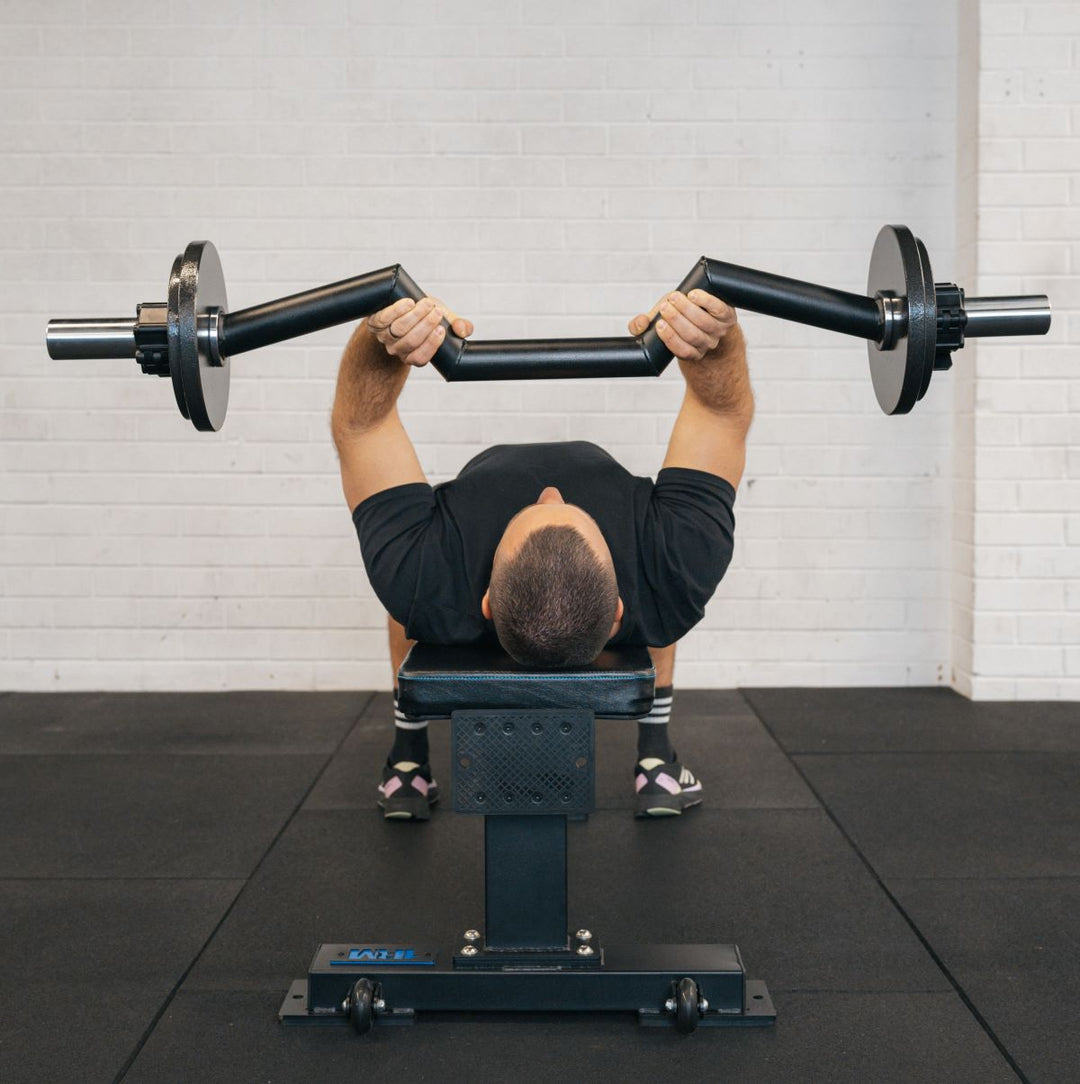 Fat Bar Best Rackable Curl Bar Fat Super EZ Curl Bar (Black Silver