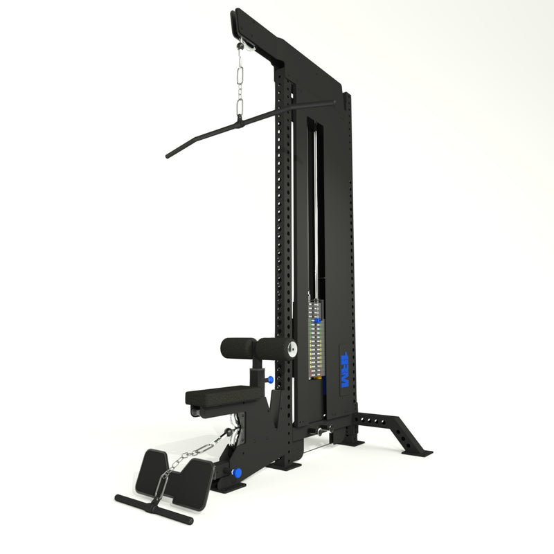 Overstock Clearance | 1RM Ebony Lat Pulldown Low Row Machine | Stand Alone