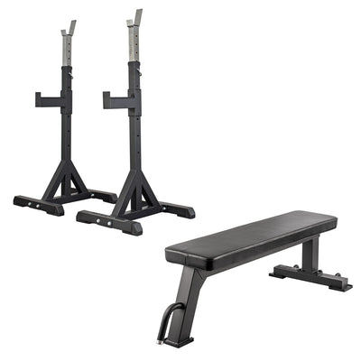 360 Strength Heavy Duty Squat Stands and Flat Bench