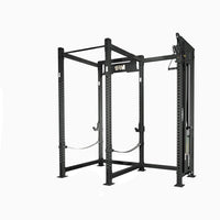 1RM Obsidian Power Rack with Offset Ebony Cable Machine
