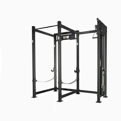 1RM Obsidian Power Rack with Offset Ebony Cable Machine