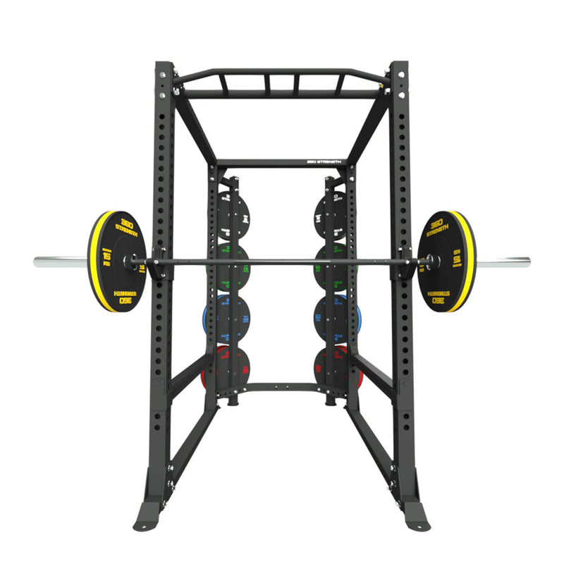 360 Strength Light Commercial Power Rack with Plate Storage