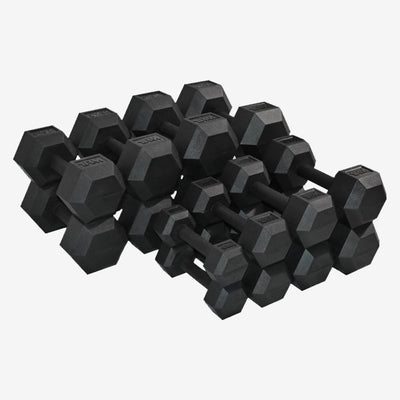 2.5-25kg Pro Hex Dumbbells with Storage Tower