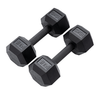 Pro Rubber Hex Dumbbells Image 15