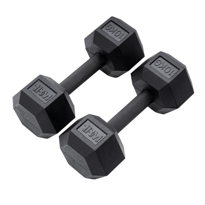 Pro Rubber Hex Dumbbells