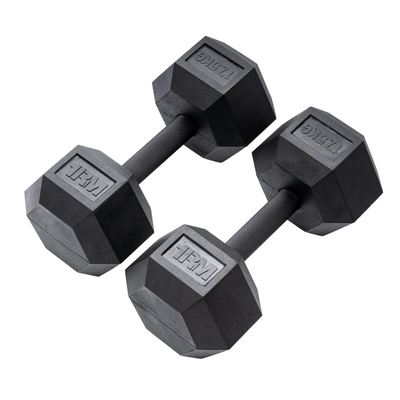 Pro Rubber Hex Dumbbells