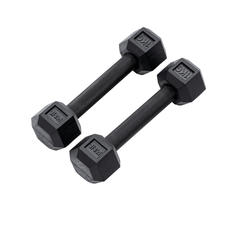 Pro Rubber Hex Dumbbells