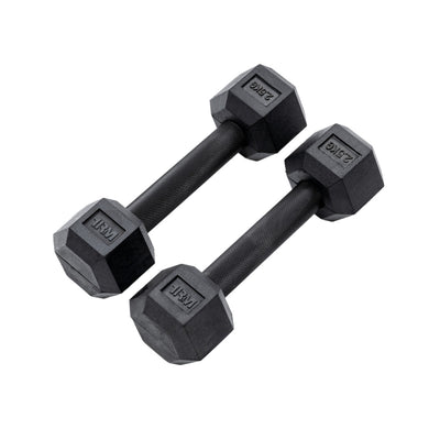 2.5kg Pro Rubber Hex Dumbbell PAIR