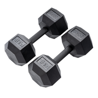 Pro Rubber Hex Dumbbells