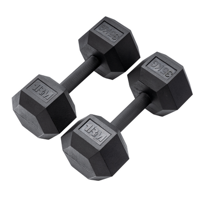 Pro Rubber Hex Dumbbells