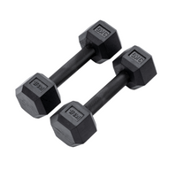 Pro Rubber Hex Dumbbells Image 7