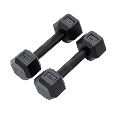 3kg Pro Rubber Hex Dumbbell PAIR