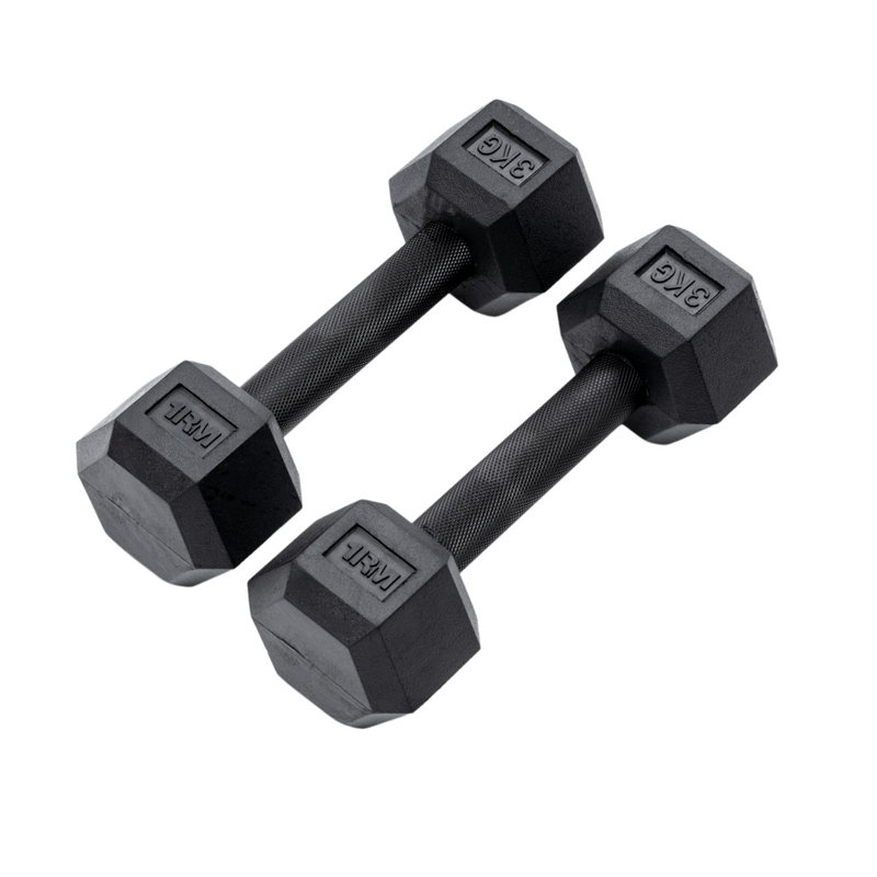 Pro Rubber Hex Dumbbells