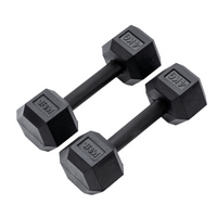 Pro Rubber Hex Dumbbells Image 8