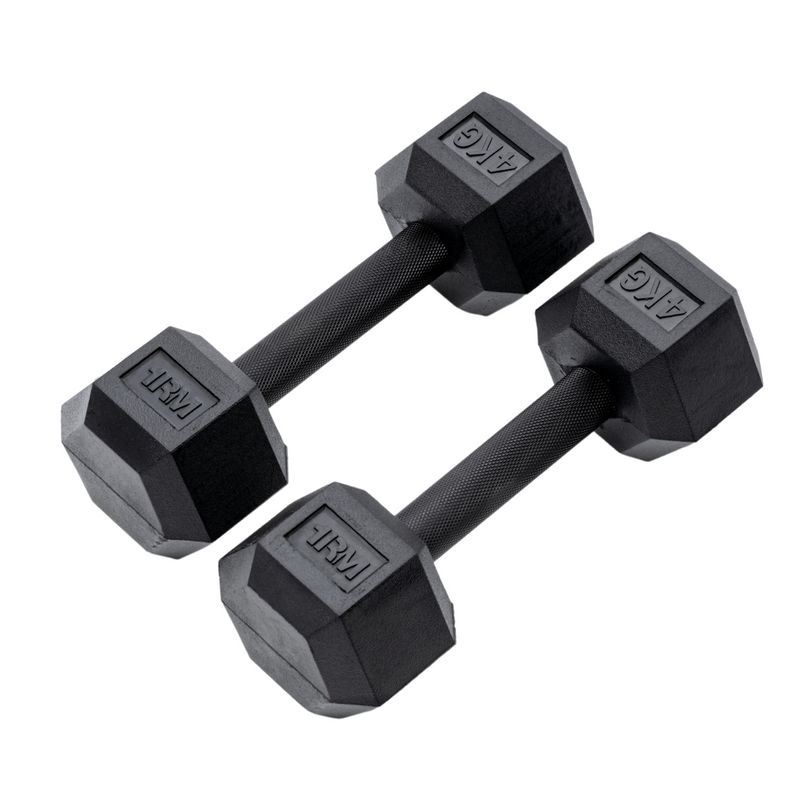 Pro Rubber Hex Dumbbells