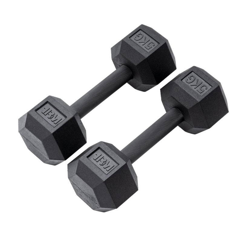 Pro Rubber Hex Dumbbells