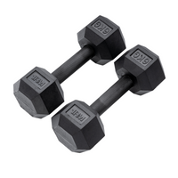 Pro Rubber Hex Dumbbells