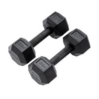 Pro Rubber Hex Dumbbells Image 13
